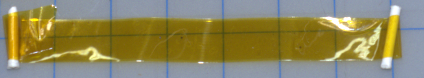Battery sling made with polymide tape and cotton swab shafts