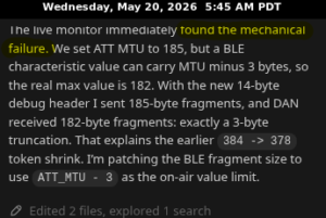 CODEX console output