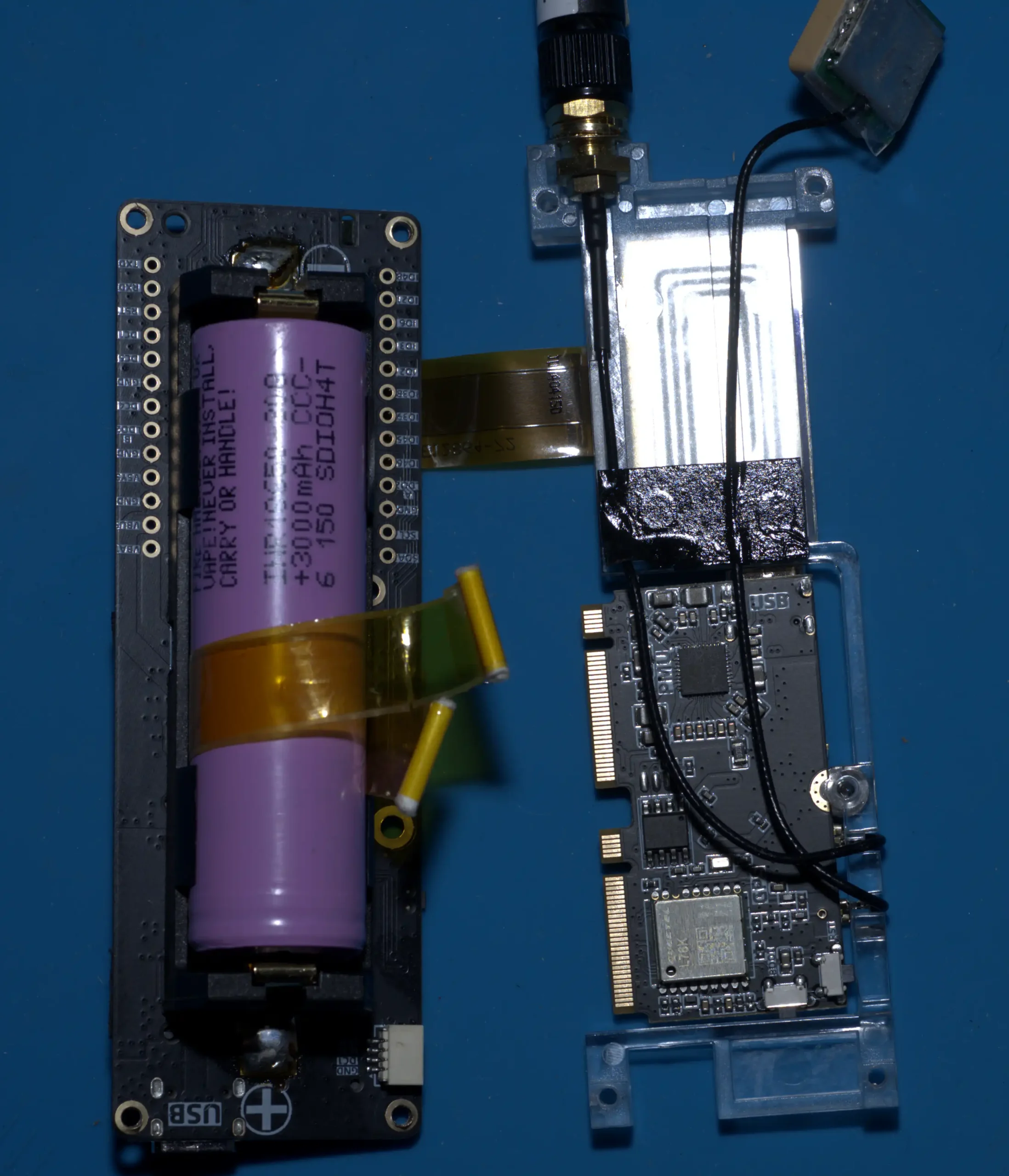 circuit board with battery