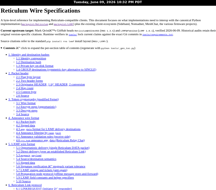 Screenshot of HTML page