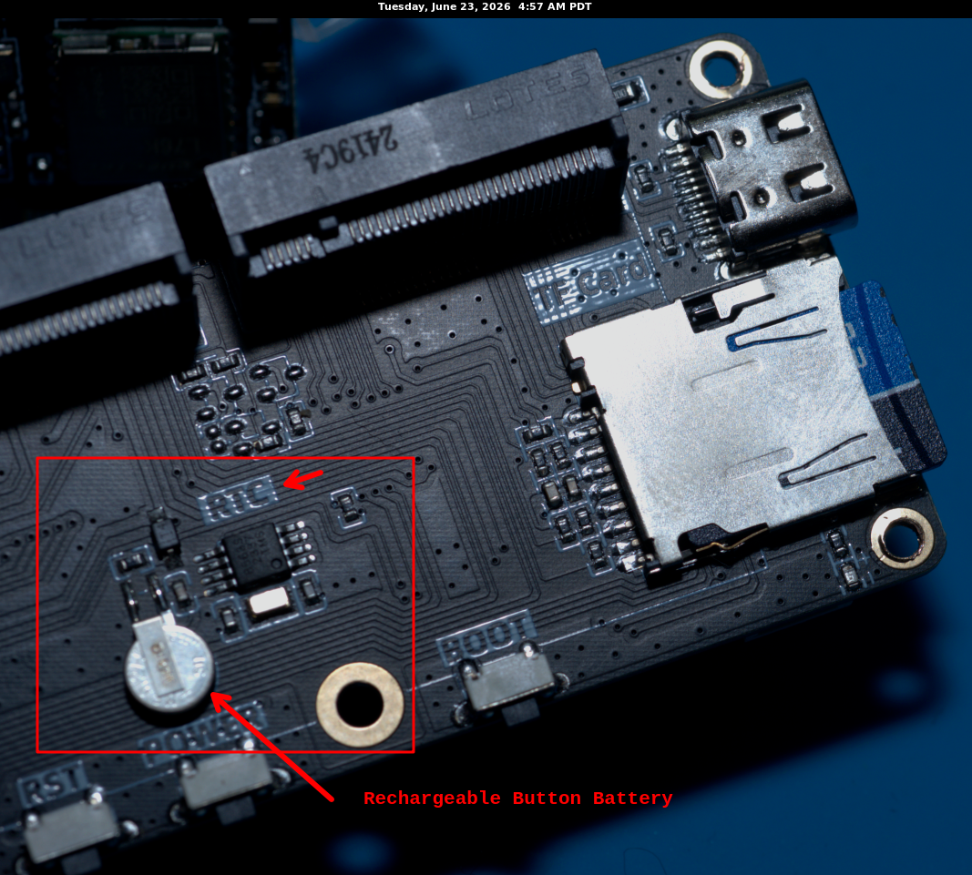 circuit board with button battery